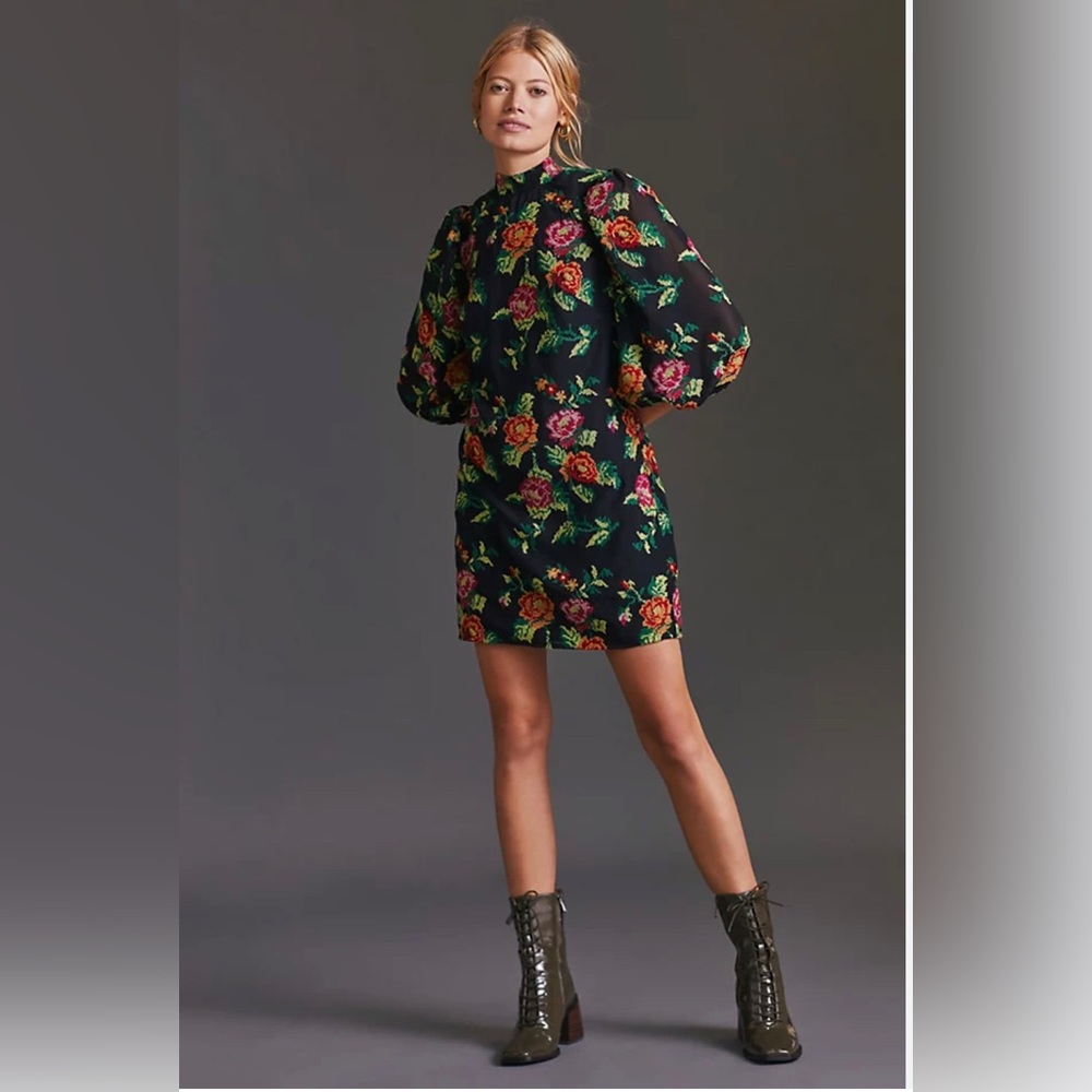 Anthropologie Eva Franco Jane Embroidered Dress Size 6 MWT